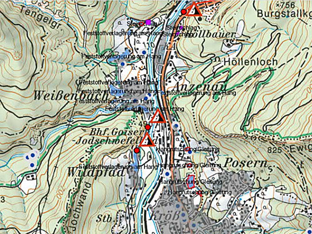 Landkarte Wasserkraftwerk Georisiko