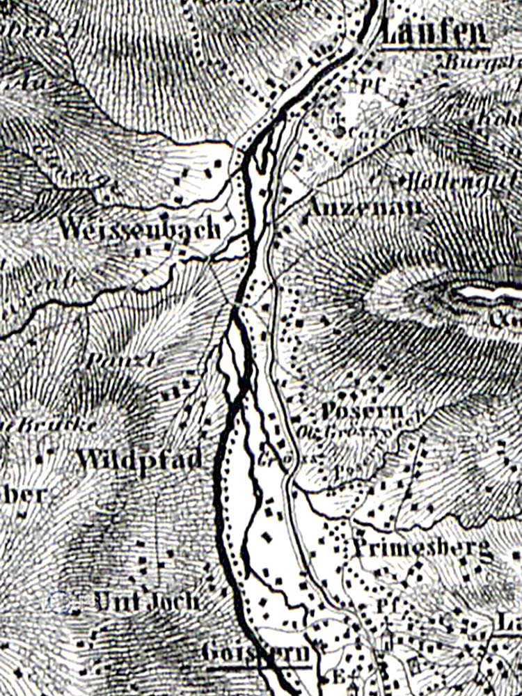 Historische Landkarte der Traun