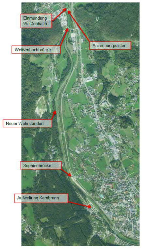 Übersicht Projektgebiet KW Weißenbach